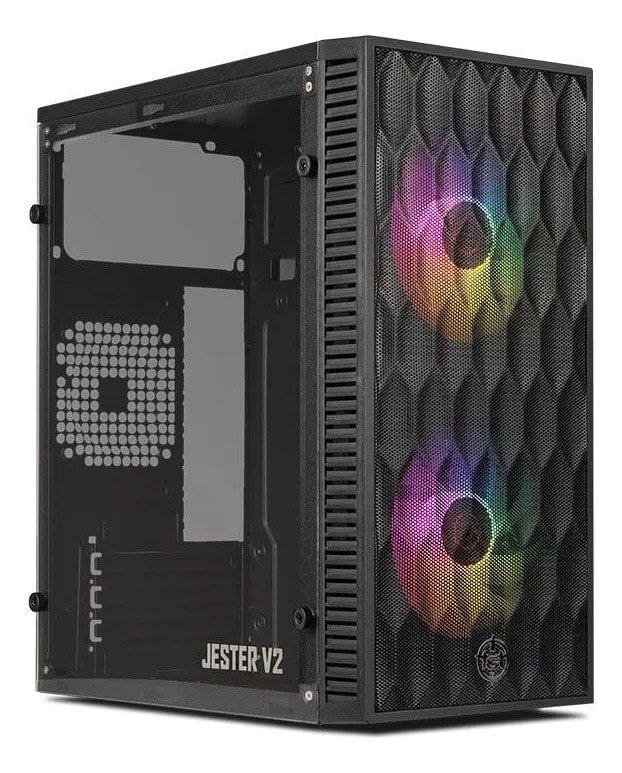 Gabinete para jogos TGT Jester V2 com 2 ventiladores cor Preto 🖥️🎮
