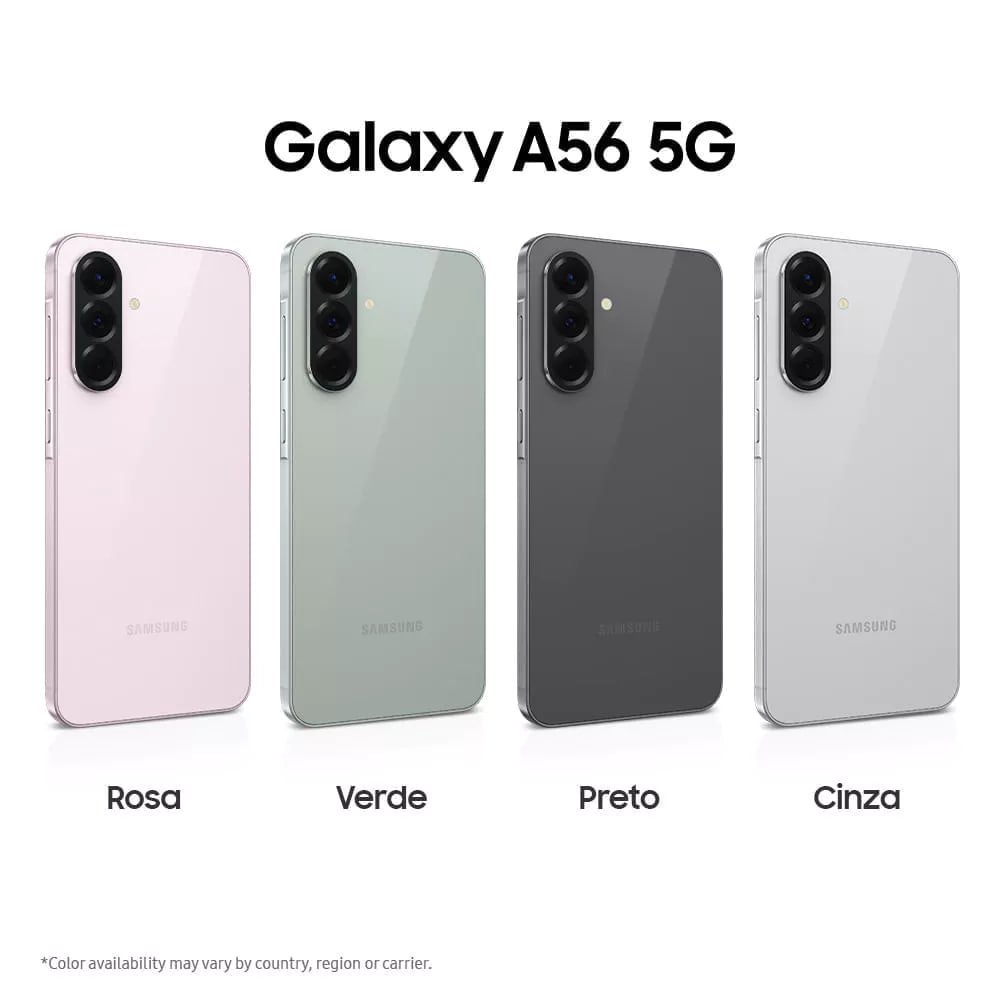 Celular Samsung Galaxy A56 5G 256GB, 8GB RAM, Câmera 50MP, IP67, Super AMOLED 6.7", Recursos AI 📱