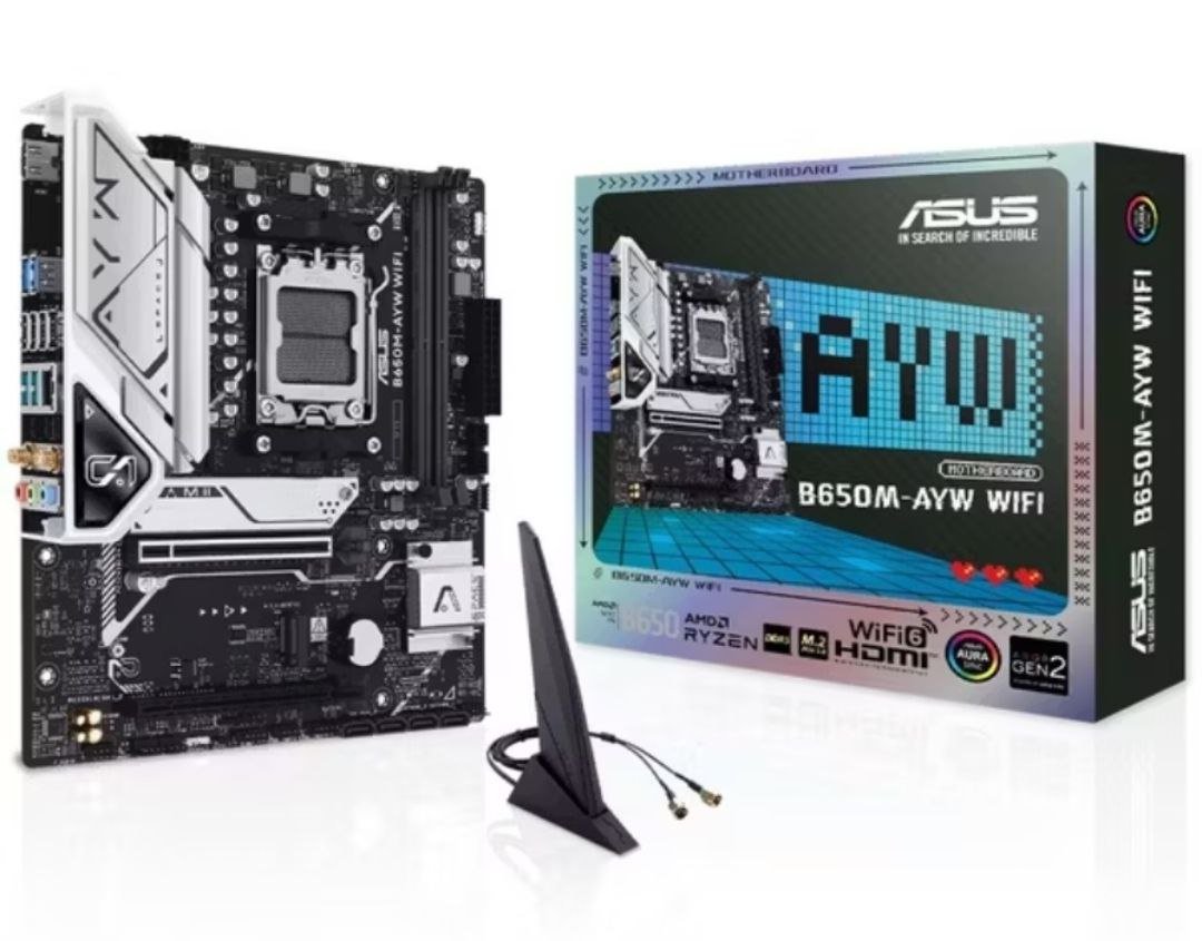 Placa Mãe Asus B650M-AYW WIFI, Chipset B650, AMD AM5, mATX, DDR5, 90MB1KI0-M0EAY0 🖥️