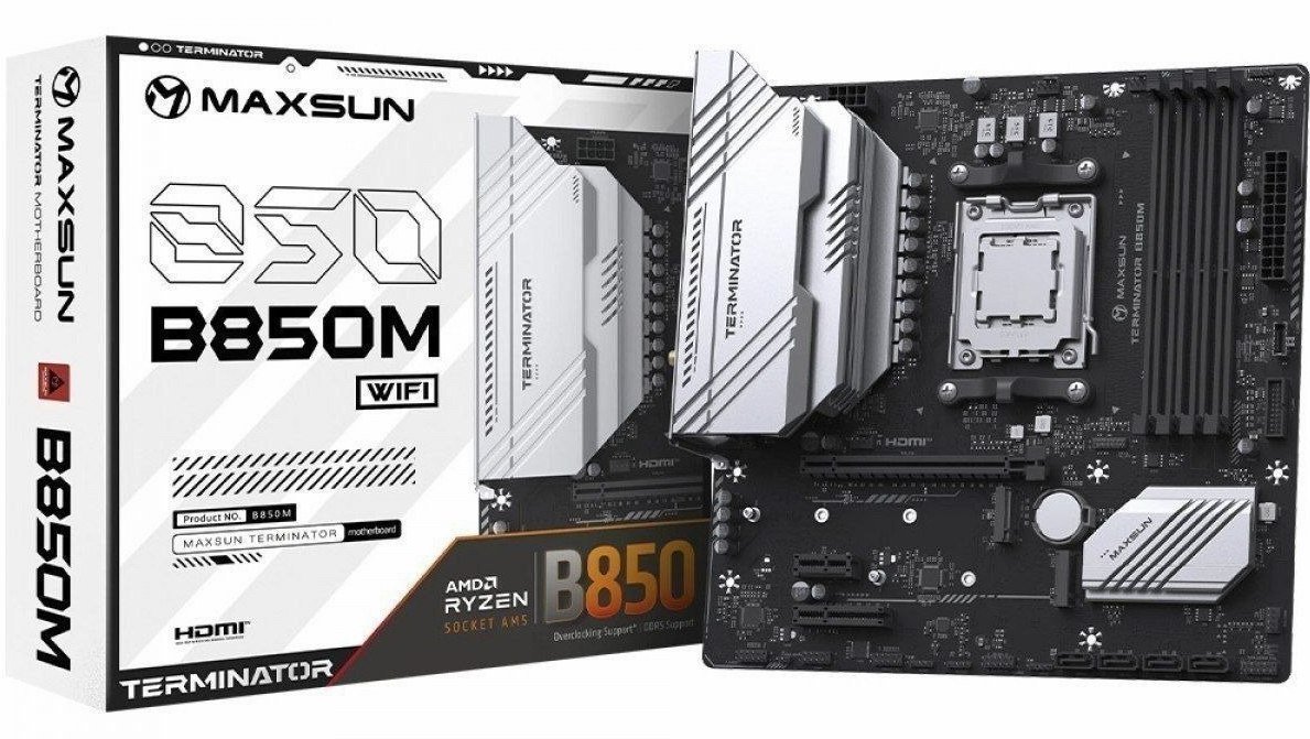 B850m Placa Mãe Maxsun Terminator B850M WiFi, Chipset B850, AMD AM5, mATX, DDR5 🔥🙏🏻