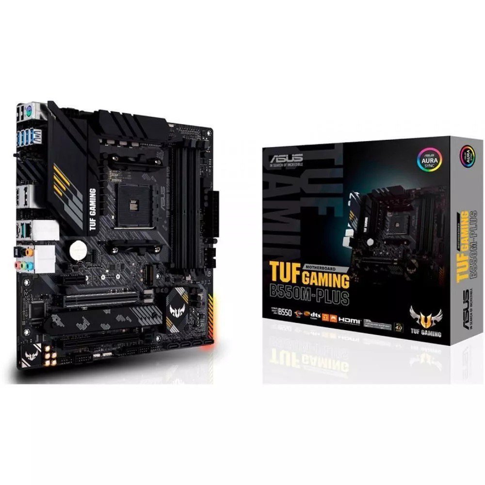 Placa Mãe Asus TUF Gaming B550M-Plus, Chipset B550, AMD AM4, mATX, DDR4 🛒