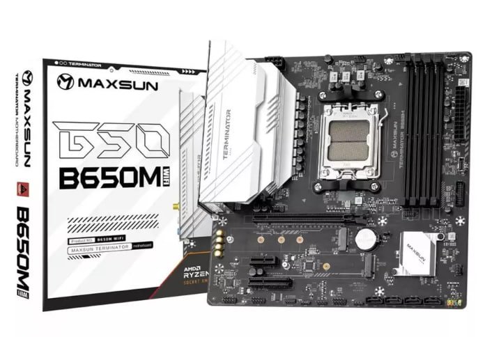 Placa Mãe Maxsun Terminator B650M WiFi6, Chipset B650, AMD AM5, mATX, DDR5 🖥⚡️
