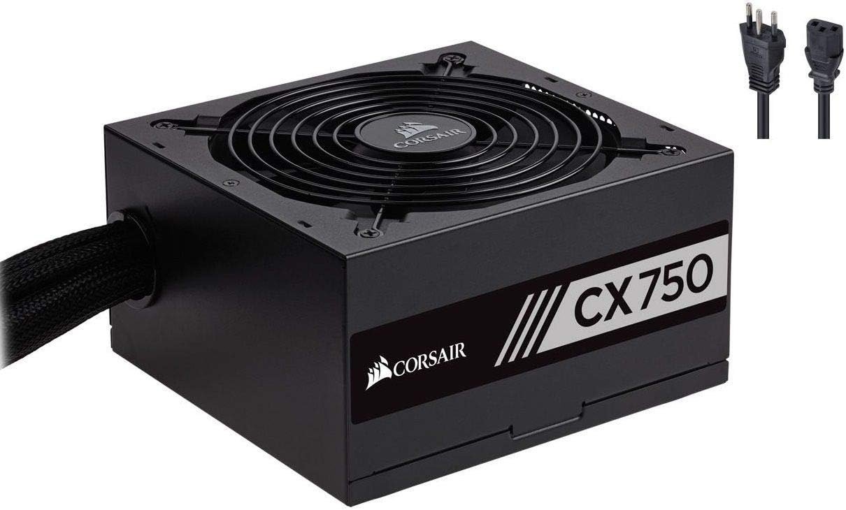 Fonte Corsair 750W 80 Plus Bronze Cx750 - Cp-9020123-Br, PRETO 🔌⚡