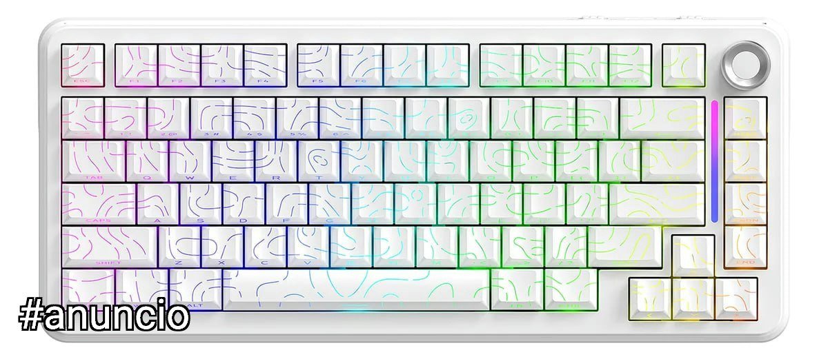 Teclado Mecânico Gamer F75 Sem Fio Tri Mode RGB Free Wolf 🎮⌨️