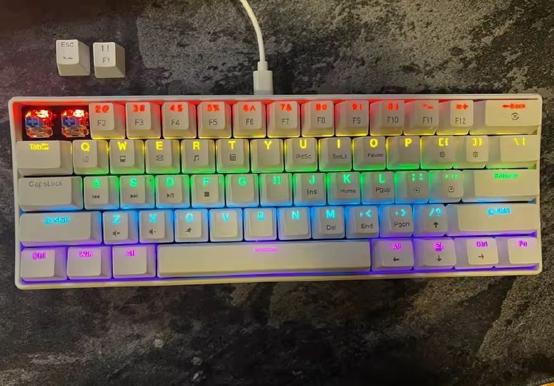 2 unidades - Teclado Mecânico K61 Apayado 🖥️⌨️