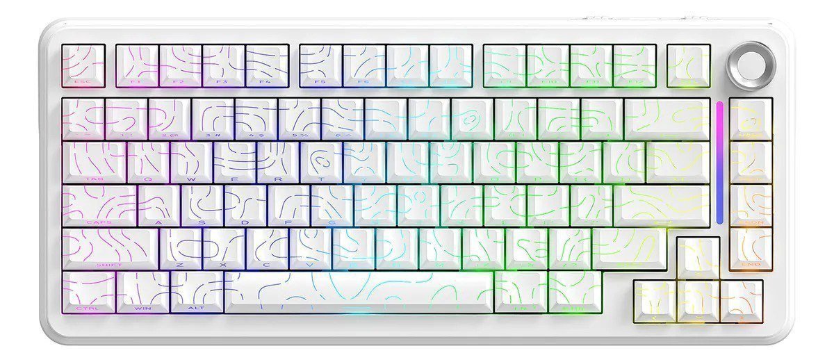 Teclado Mecânico Gamer F75 Sem Fio Tri Mode RGB Free Wolf 🖥️🎮