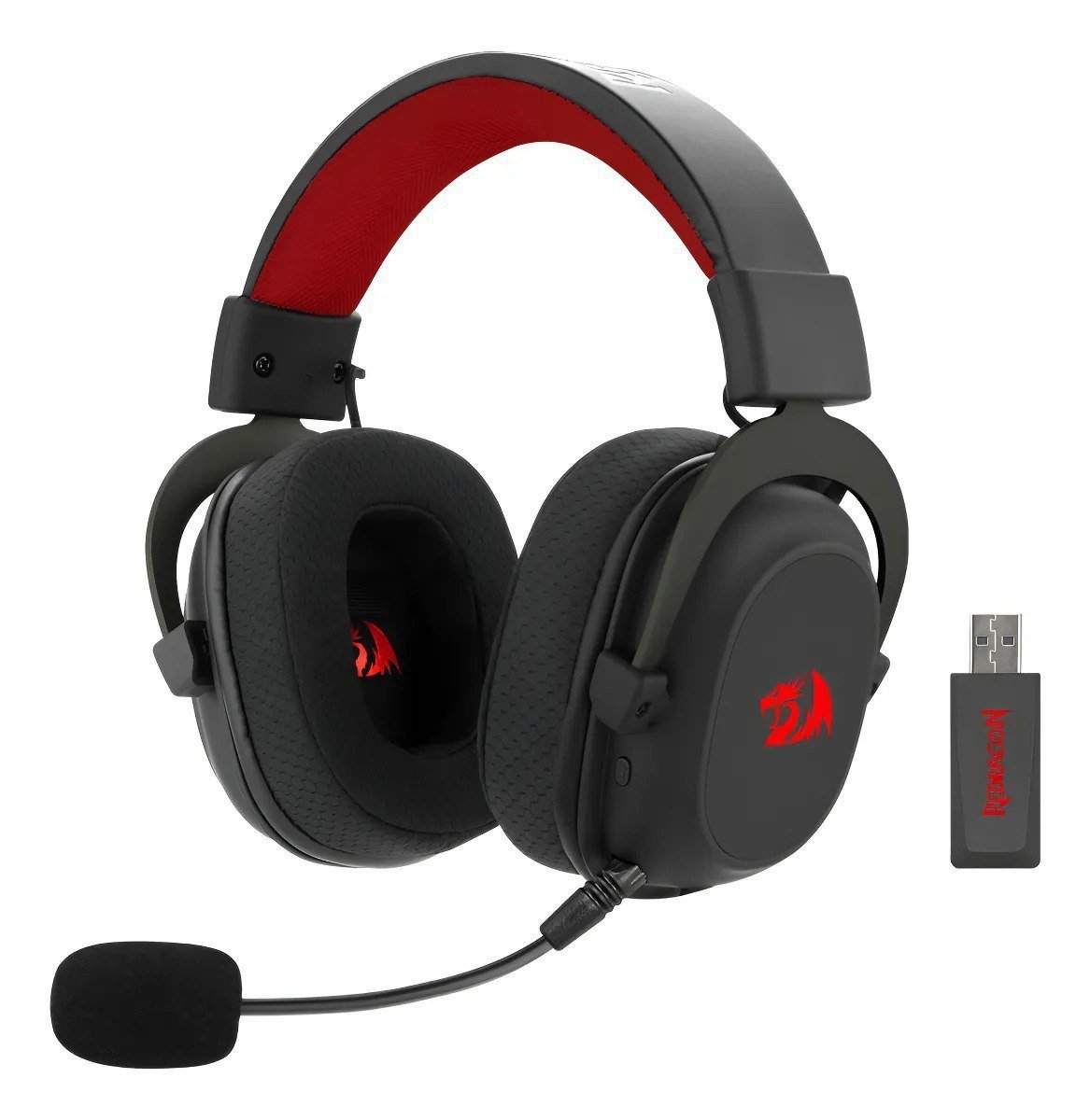 Headset Gamer Redragon H510-Pro Zeus Rgb Wireless 7.1 53mm Preto 🎧🎮
