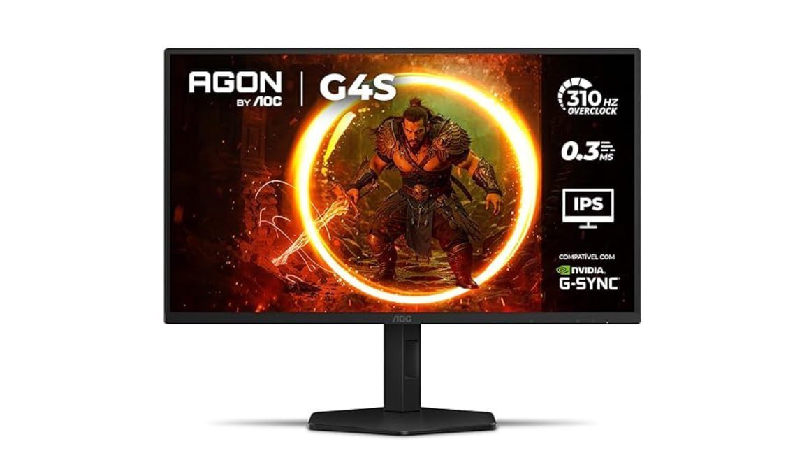 Monitor Gamer AOC AGON G4S 25" 310Hz 0.3ms HDR10 IPS Base Ajustável 25G4S/P 🛒🖥️