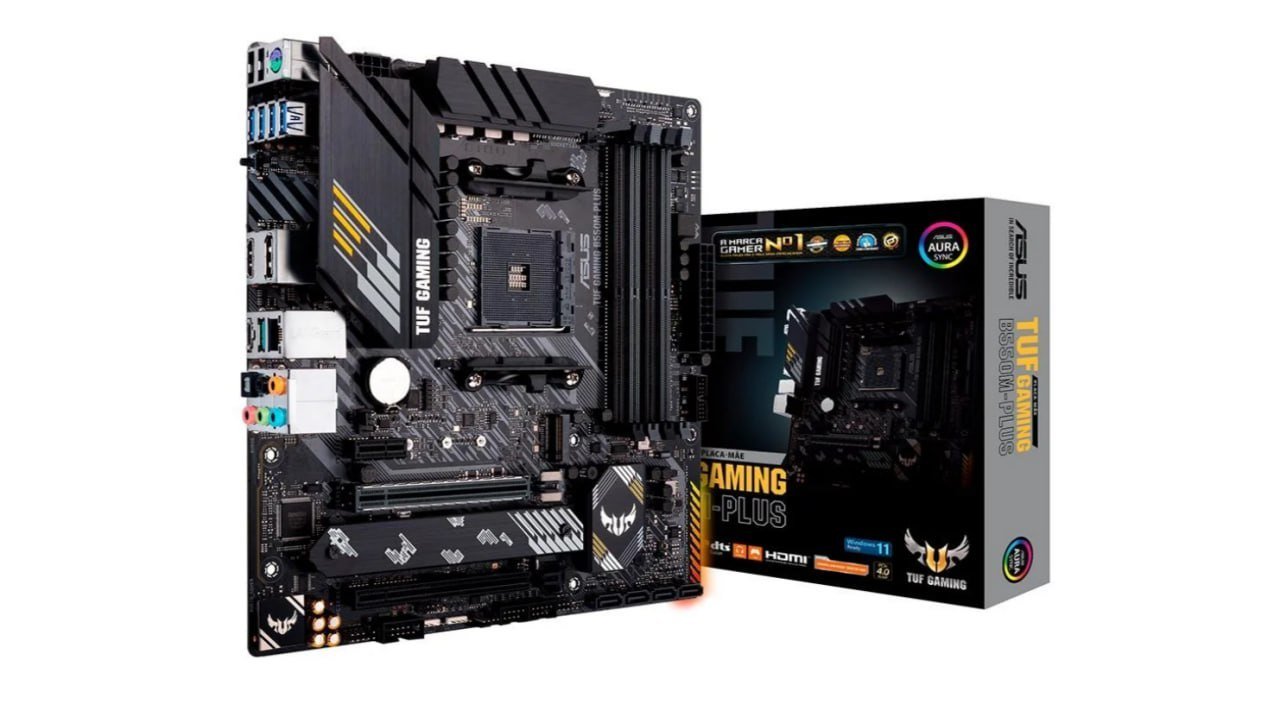 Placa-mãe Asus P/amd Am4 B550m-plus Tuf Gaming 4xddr4 Matx