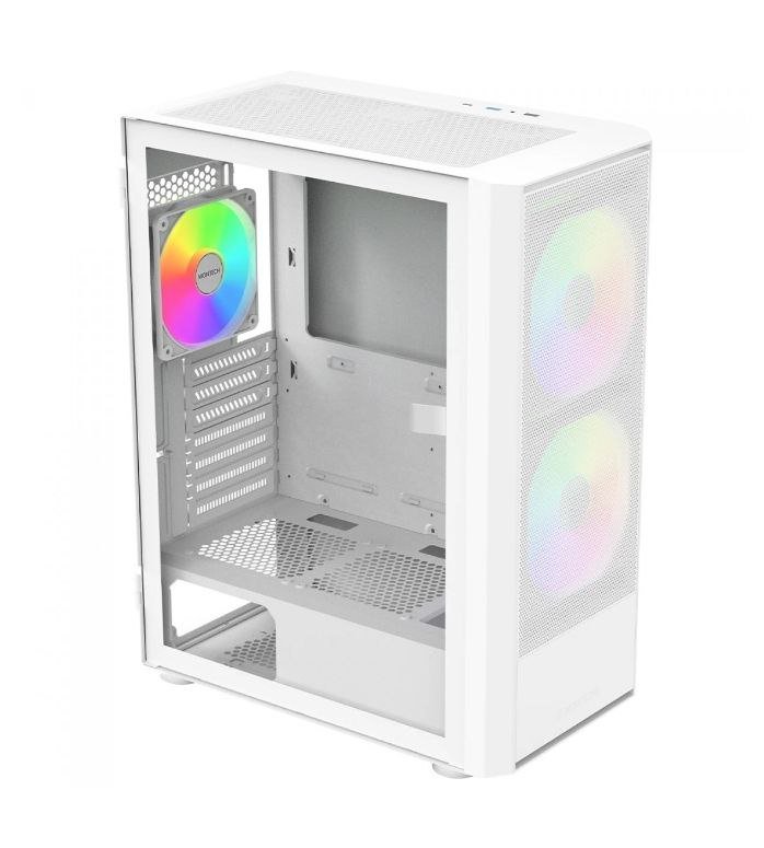 Gabinete Gamer Montech X2 Plus, Vidro Temperado, Mid Tower, ATX, Com 3 Fans ARGB, Branco ✨🖥️🎮