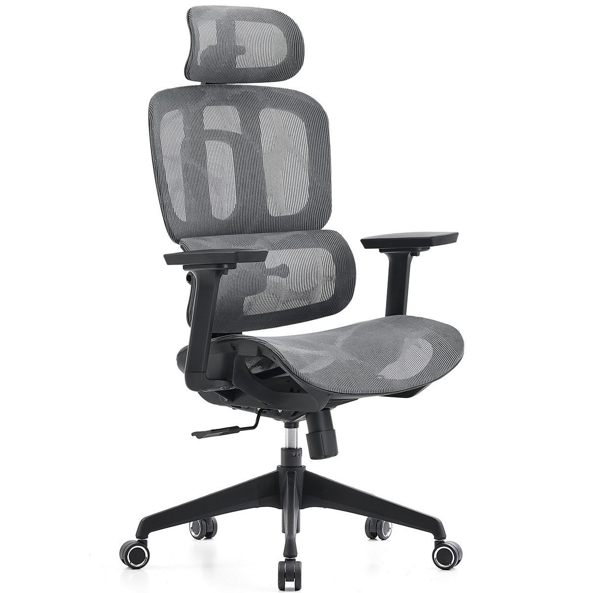 Cadeira de Escritório Dr. Office Business, Mesh, 3D, Ajustável, Suporta até 120kg, Preto e Cinza 🪑