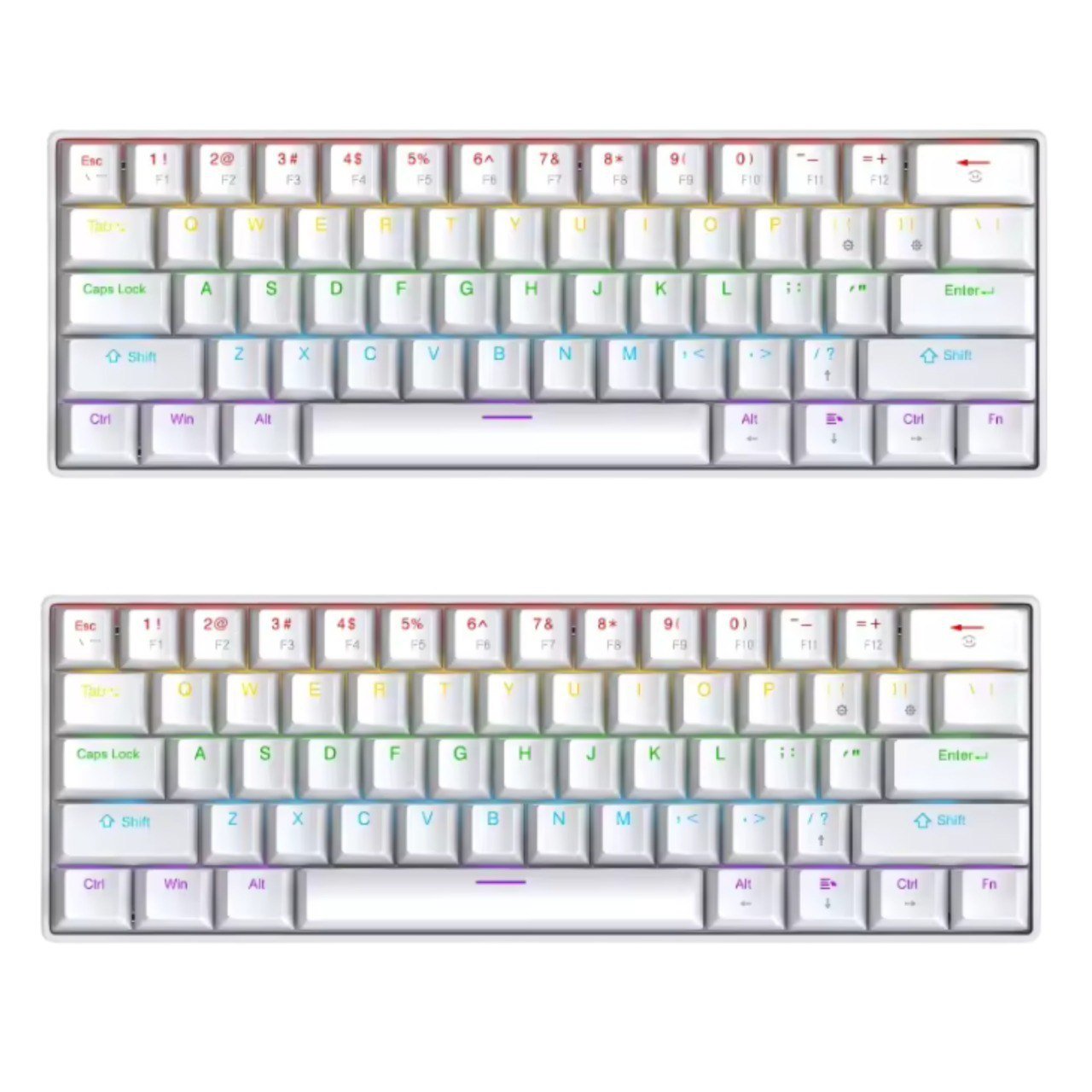 Teclado Mecânico K61 (BRANCO) - 2 Unidades 🛒⌨️