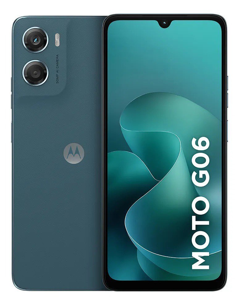 Smartphone Motorola Moto G06 - 128GB 12GB (4GB RAM + 8GB RAM Boost) e Câmera 50MP com AI, Bateria de 5200mAh, Tela 6.9 - Azul Marinho 🛒📱