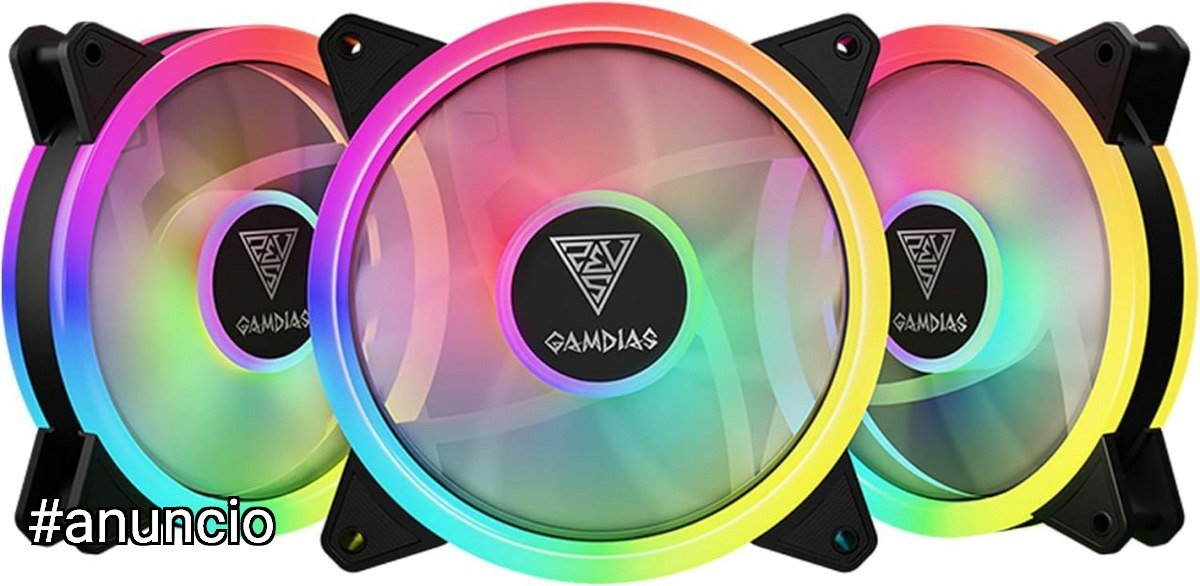 GAMDIAS Kit com 3 fans Aeolus M2-1203 LITE RGB 120mm 🛒🎮