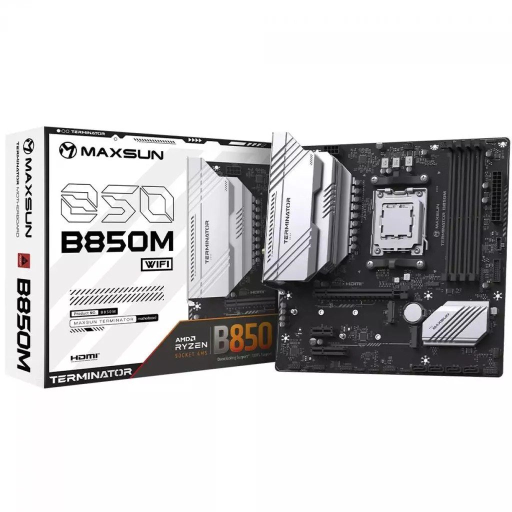 B850m Placa Mãe Maxsun Terminator B850M WiFi, Chipset B850, AMD AM5, mATX, DDR5 🛒💻