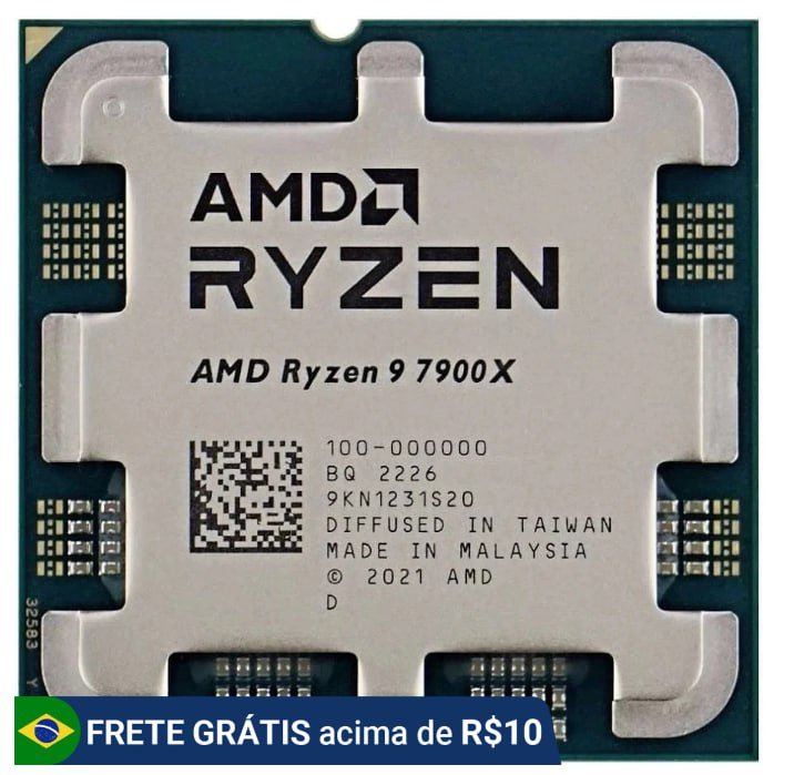 Processador AMD Ryzen 9 7900X 4.7GHz (5.6GHz), 12 Núcleos 24 Threads, 76MB OEM 💻🛒