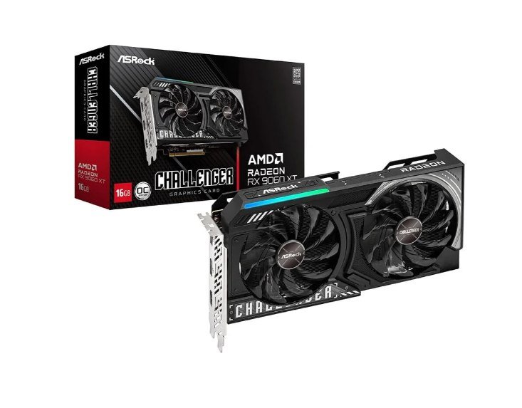 Placa de Vídeo ASRock RX 9060 XT CL 16GO AMD Radeon 16GB GDDR6 🛒💻