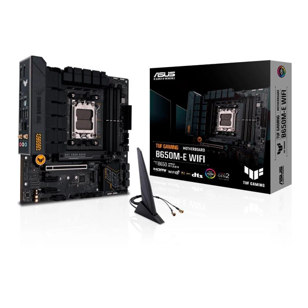 Placa-Mãe ASUS TUF Gaming B650M-E, WIFI, AMD AM5, B650, DDR5, Preto 🛒💻