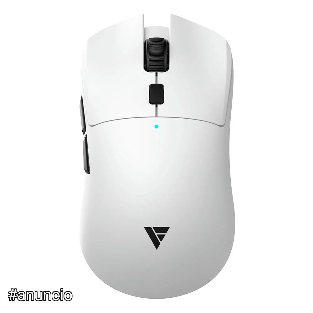 Mouse Gamer Force One Hoku Pro-wh, 26.000 DPI, 4 Switchs Alternáveis, Dual Mode Wireless ou Wired USB-C, Recarregável, Branco - FR.MO.HK.02 🖱️🎮