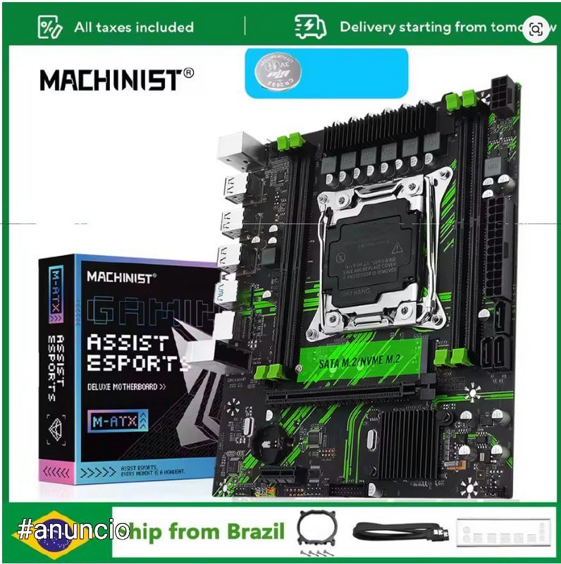 MACHINIST X99 PR9 Placa-mãe LGA 2011-3 suporte Xeon E5 2680 2650 V4/v3 série CPU Processador DDR4 RAM MEMÓRIA NOME M.2 M-ATX