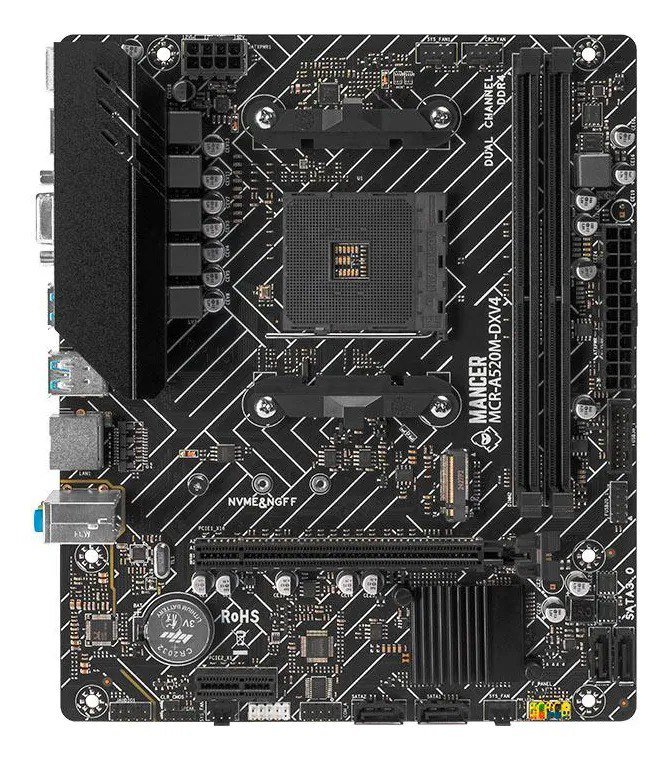 Placa Mãe Mancer A520m Dx, Ddr4 Amd Am4 M-atx Amd A520 🖥️