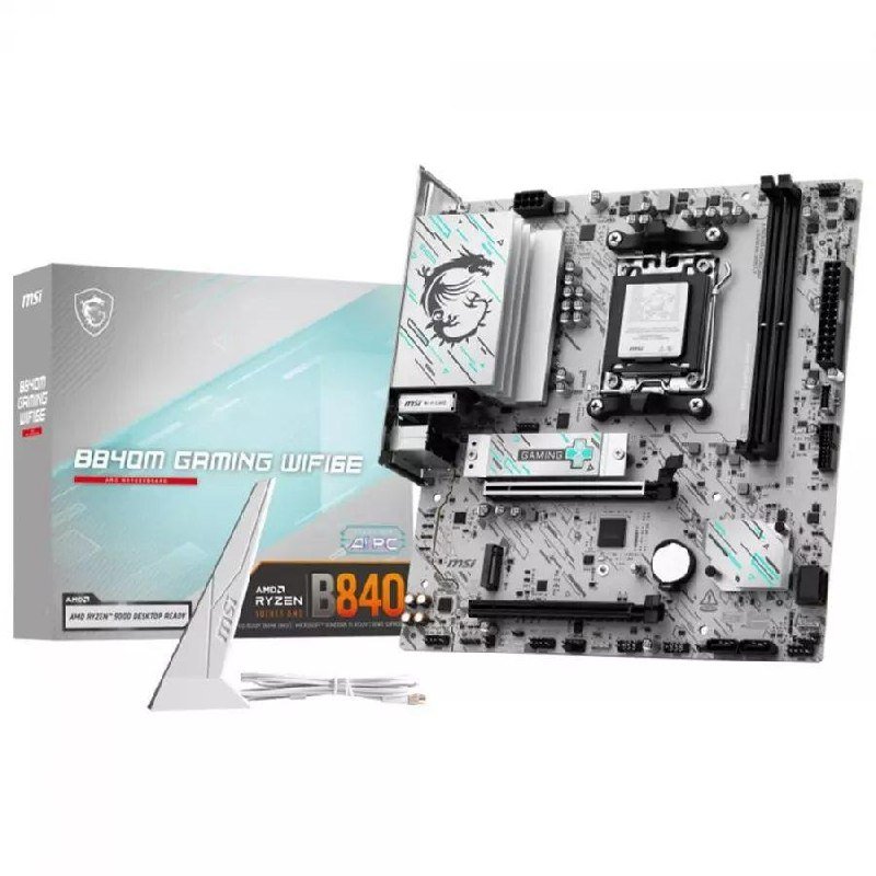 Placa Mãe MSI B840M Gaming WiFi6E, Chipset B840, AMD AM5, mATX, DDR5, B840M GAMING WIFI6E 🛒💻