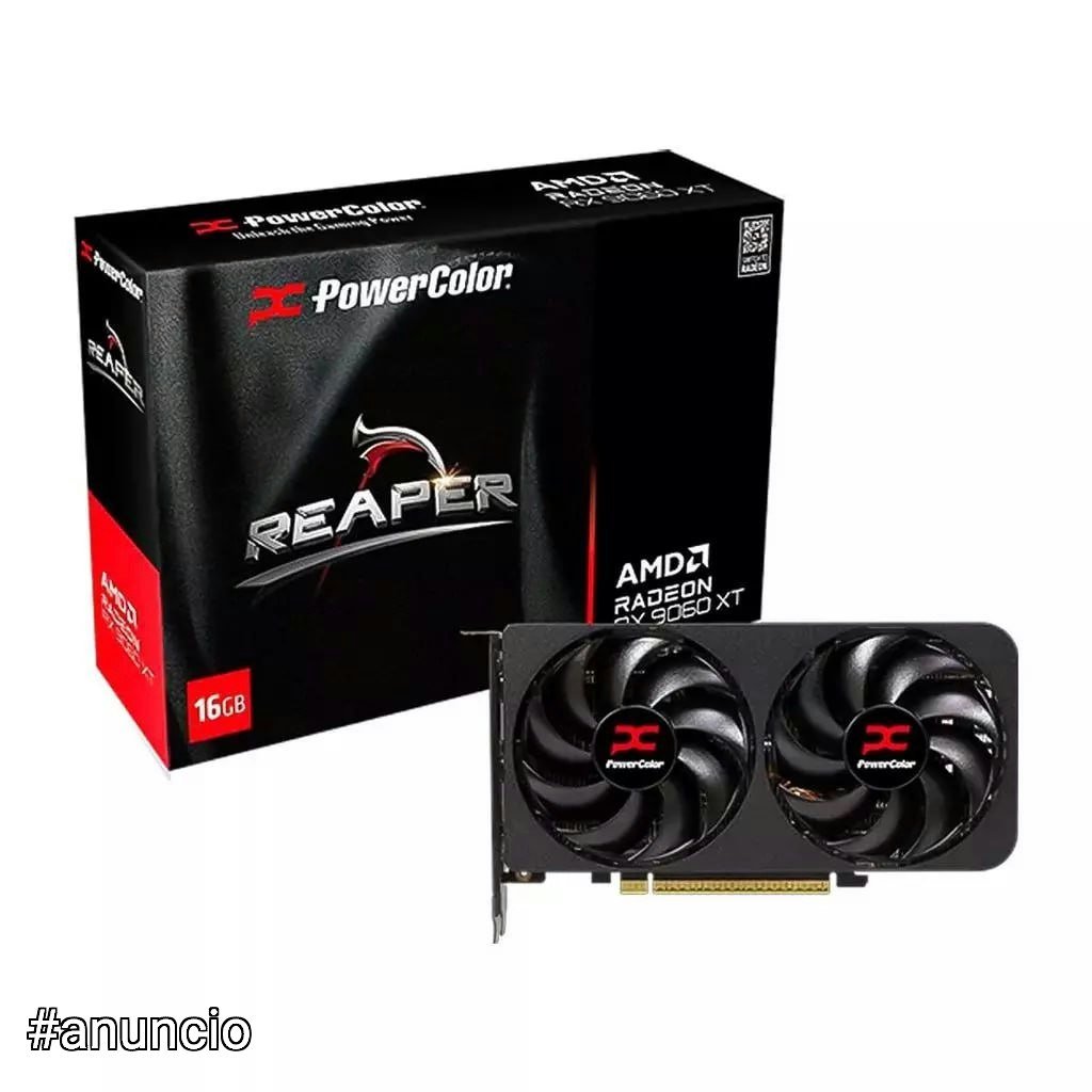 Placa de Vídeo Gpu Powercolor Amd Radeon Rx 9060xt 16GB 🛒🎮