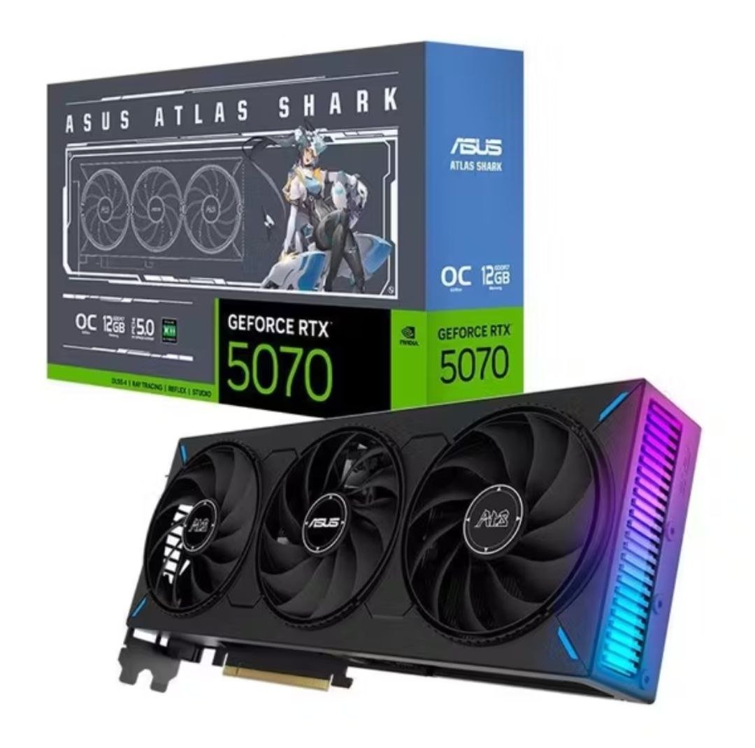 Placa de Vídeo Asus GeForce RTX 5070 ATS RGB OC, 12GB, GDDR7, 192-bit 🛒🎮