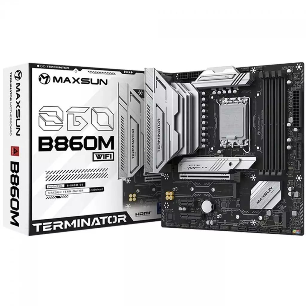 Placa Mãe Maxsun Terminator B860M WiFi, Chipset B860, Intel LGA 1851, mATX, DDR5 🛒💻