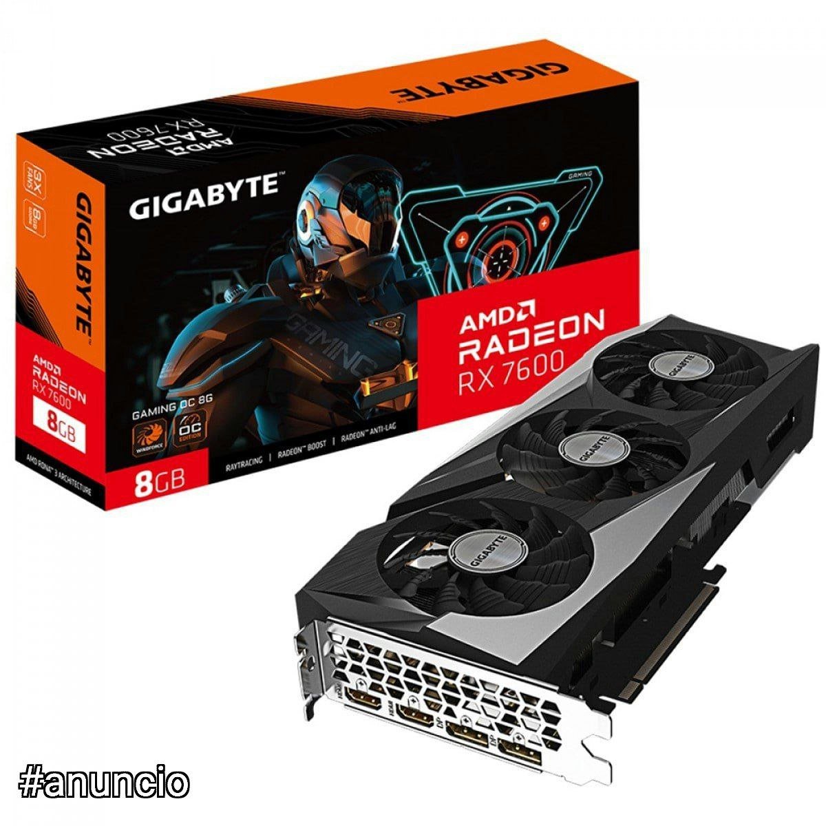 Placa De Vídeo Gigabyte AMD Radeon RX 7600 Gaming OC, 8GB, GDDR6, FSR, Ray Tracing, GV-R76GAMING OC-8GD 🖥️🎮