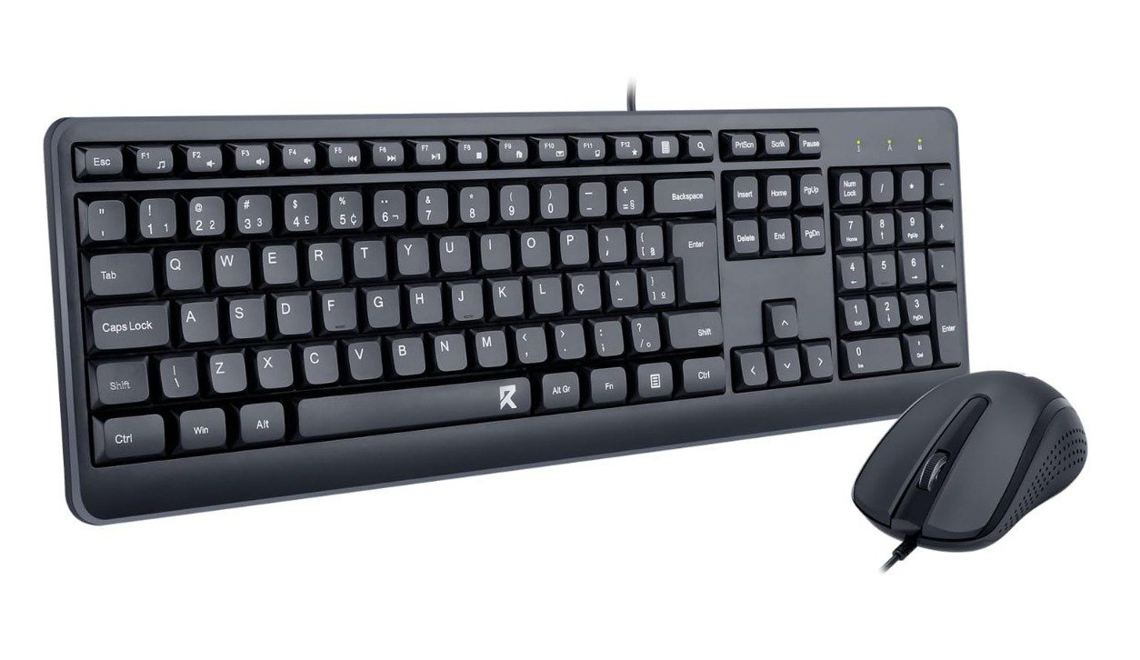 Kit Teclado e Mouse Redragon BS‑7092 USB, Multimídia, 1200 DPI, Preto – Conforto, Precisão e Estilo 🎮🖱️⌨️