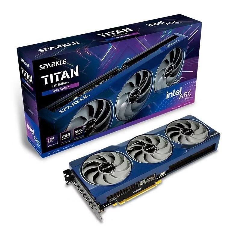 Placa de Vídeo Sparkle Intel ARC B580 Titan OC, 12GB, GDDR6 🛒💻