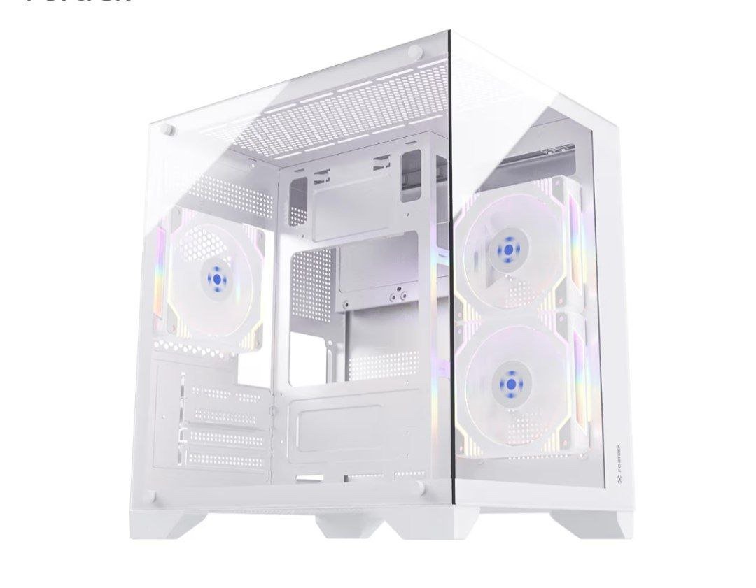 Gabinete Gamer Clarity Branco Lateral Vidro Fortrek 🛒💻