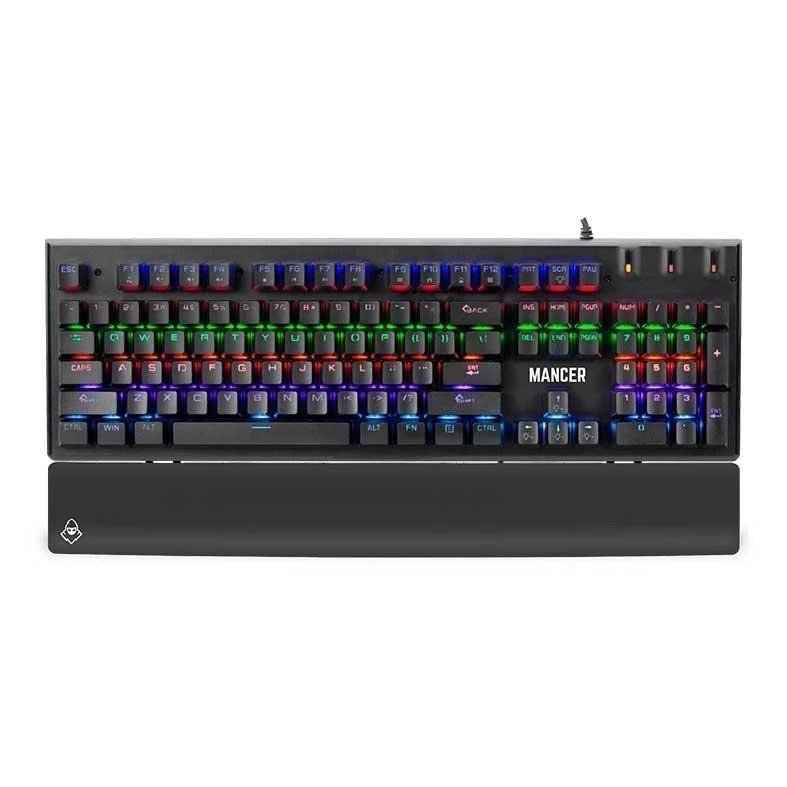 Teclado Mecânico Mancer Tharix Rainbow ABNT2 Switch Vermelho Preto MCR-THX-RBW01 🛒⌨️