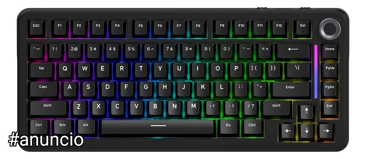 Teclado Mecanico Gamer F75 Sem Fio Tri Mode Rgb Free Wolf