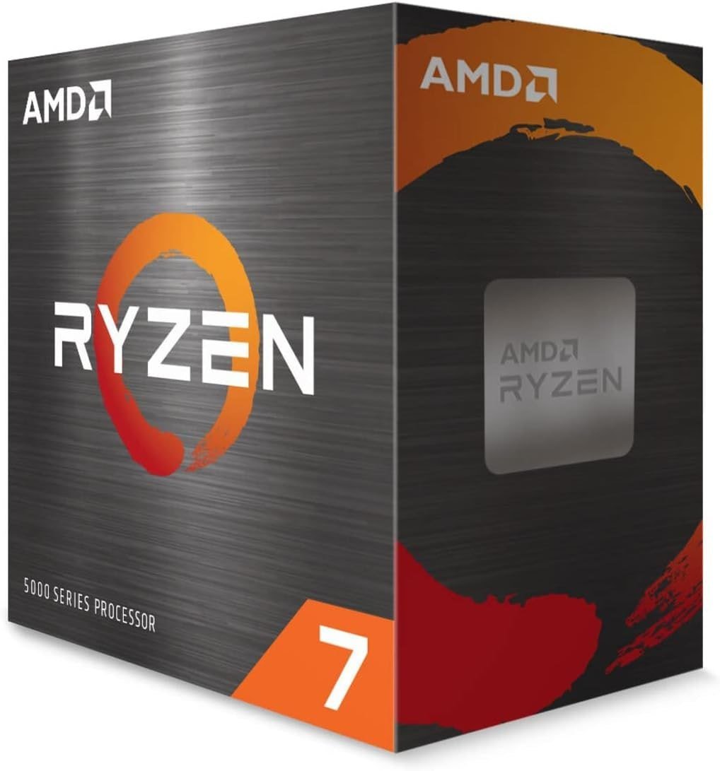 PROCESSADOR AMD RYZEN 7 5700X 3.4GHz (TURBO 4.6GHz) 32MB CACHE AM4 100-100000926WOF, Cerâmica cinza 🛒