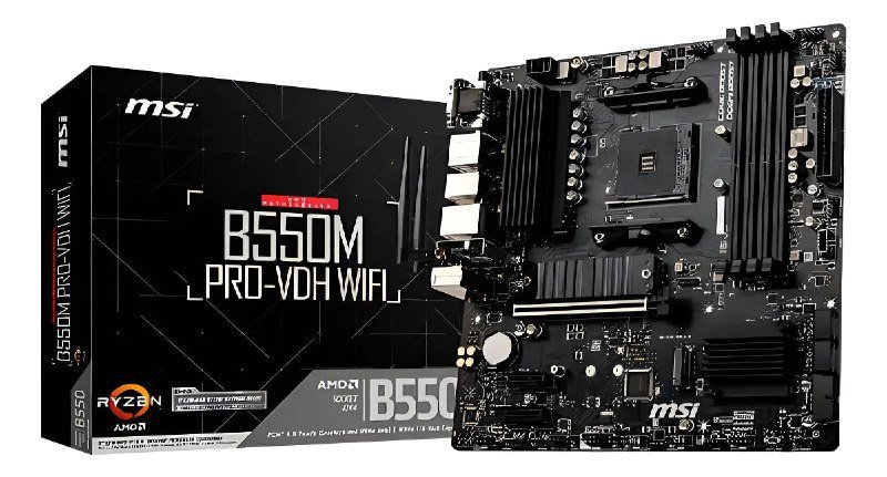 Placa Mãe MSI B550M PRO VDH WIFI (AM4) 🛒