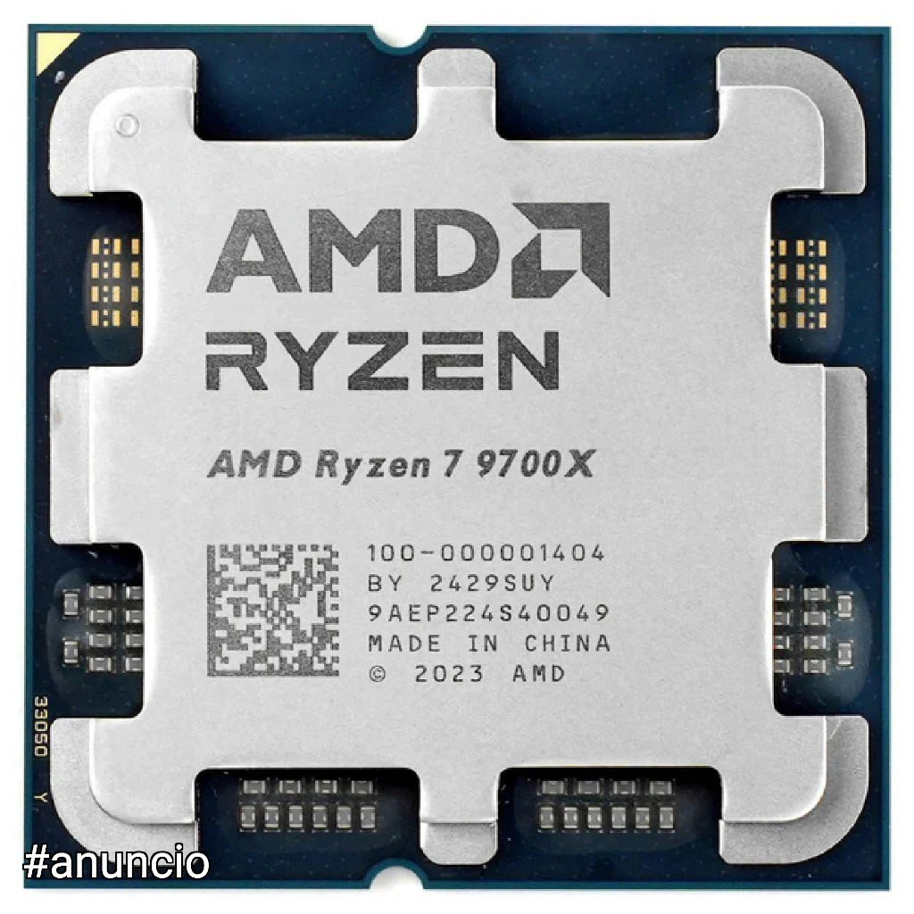 Processador AMD Ryzen 7 9700X 3.8GHz (5.5GHz Turbo) 8 Cores 16 Threads AM5 40MB Novo (Sem Caixa ou Cooler) 💻