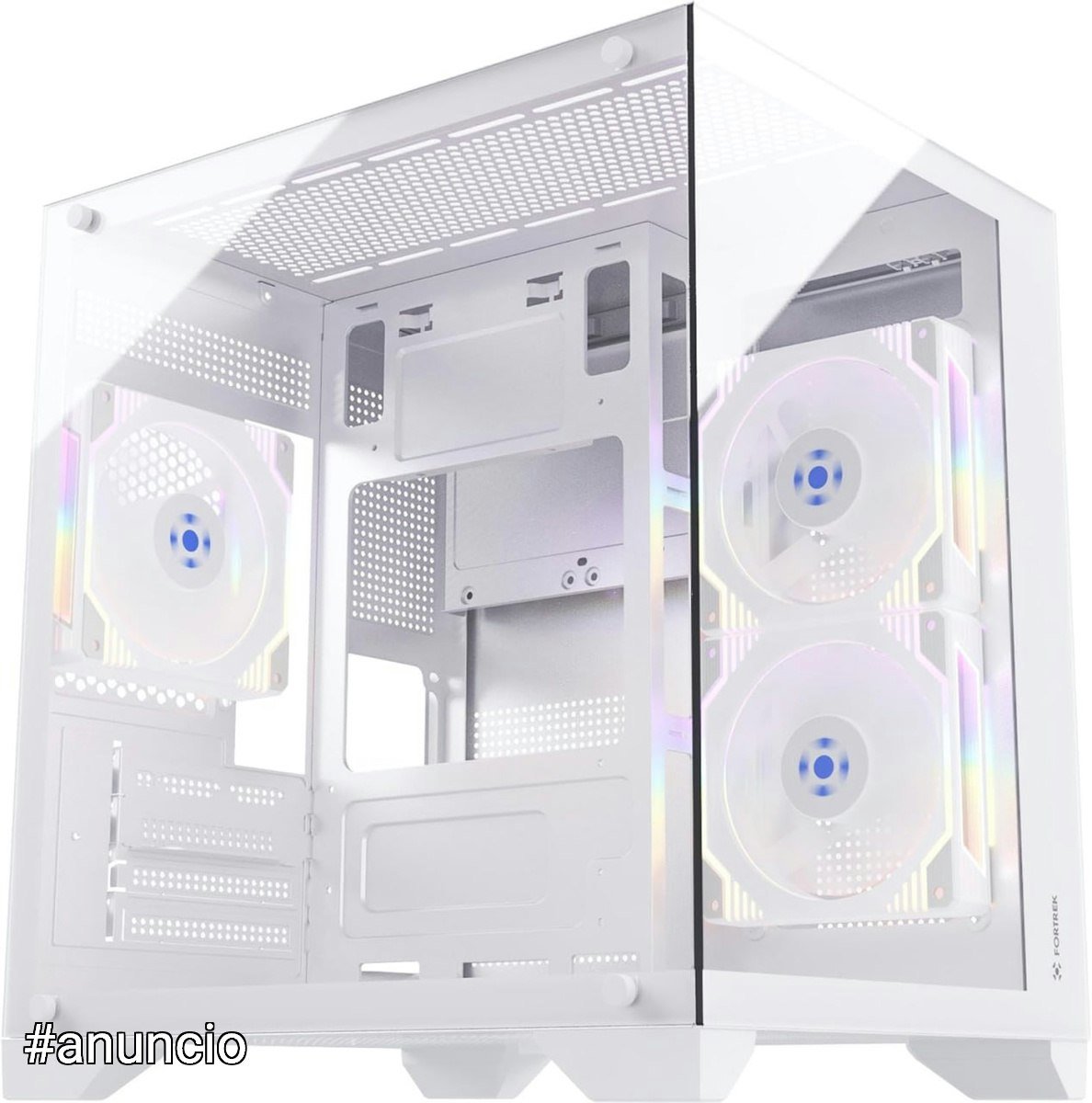 Gabinete Gamer Clarity Branco Lateral Vidro Fortrek 🛒