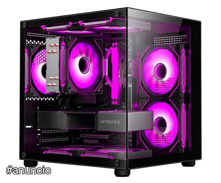 Gabinete Liketec Dasha V2, Cubo, Mini Tower, Frontal e Lateral Vidro - LC-MT-CUBODASHAV2-SF