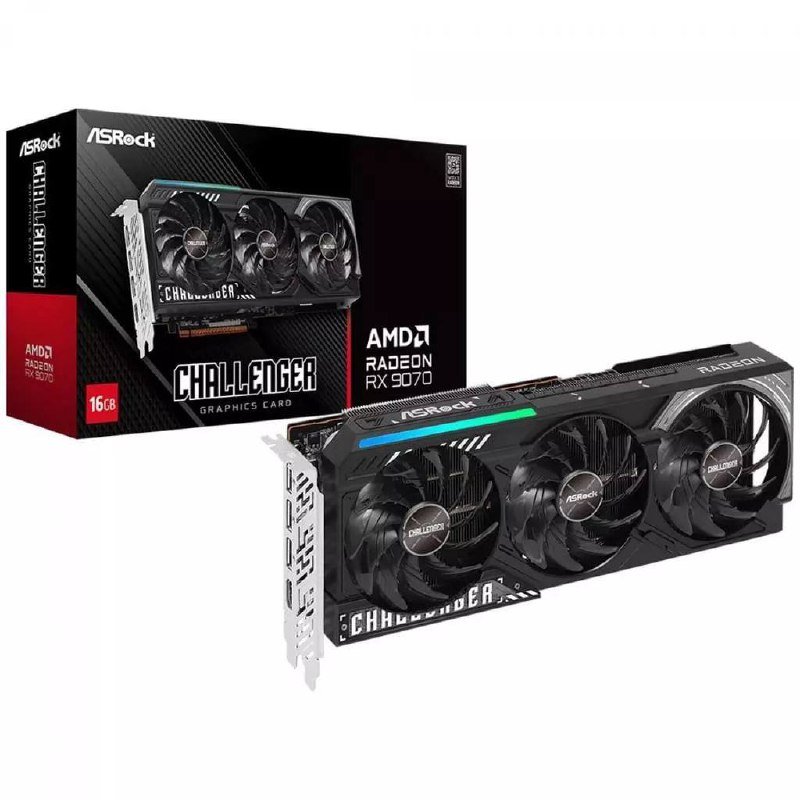 Placa de Vídeo ASRock AMD Radeon RX 9070 Challenger, 16GB 🛒
