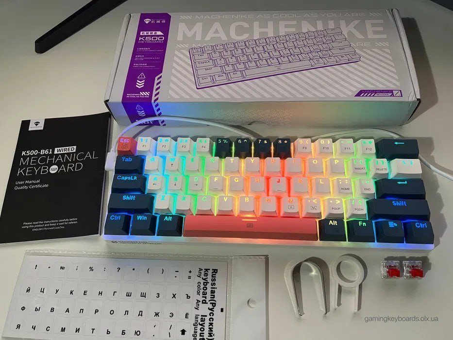 Teclado Mecânico Machenike K500-B61 RGB PBT 🛒
