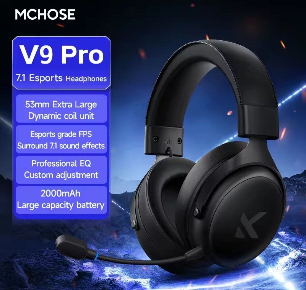Headset Mchose V9 PRO 🎧