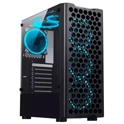 Gabinete Gamer Rise Mode X5 Glass, RGB, Lateral em Vidro Fumê, Sem FANs, Preto 🛒