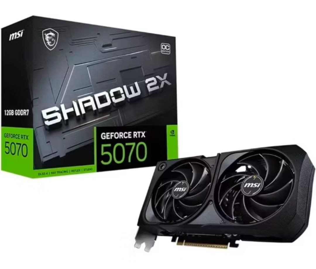 Placa de Vídeo NVIDIA GeForce MSI RTX 5070 Shadow OC 2X 12GB 🛒
