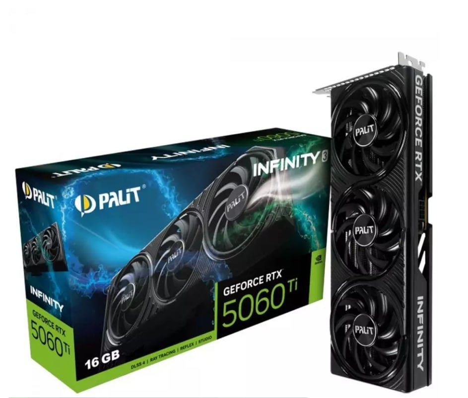 Placa de Vídeo Palit NVIDIA GeForce RTX 5060 Ti Infinity 3 16GB 🛒