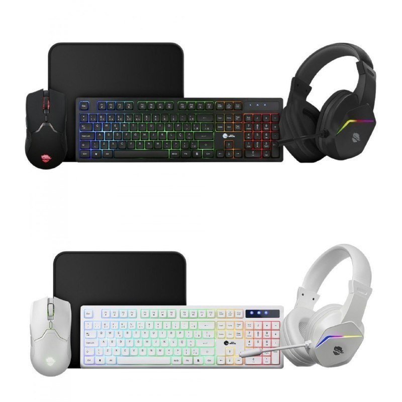 Combo Gamer Ninja Squad 4 Em 1 🎧⌨️🖱️