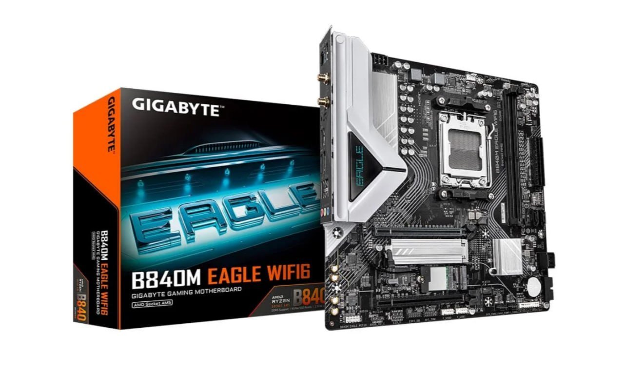 Placa Mãe Gigabyte B840M EAGLE WIFI6, AMD AM5, Micro ATX, DDR5, RGB, Wi-Fi 6, Bluetooth 🛒