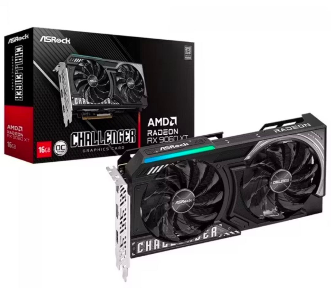 Placa de Vídeo ASRock AMD Radeon RX 9060 XT Challenger OC 16GB GDDR6 🛒