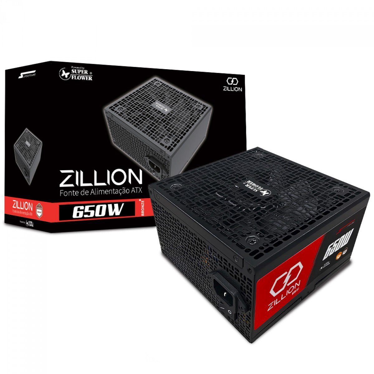 Fonte SuperFrame Zillion DB 650W 80 Plus Bronze ATX 3.1 🛒